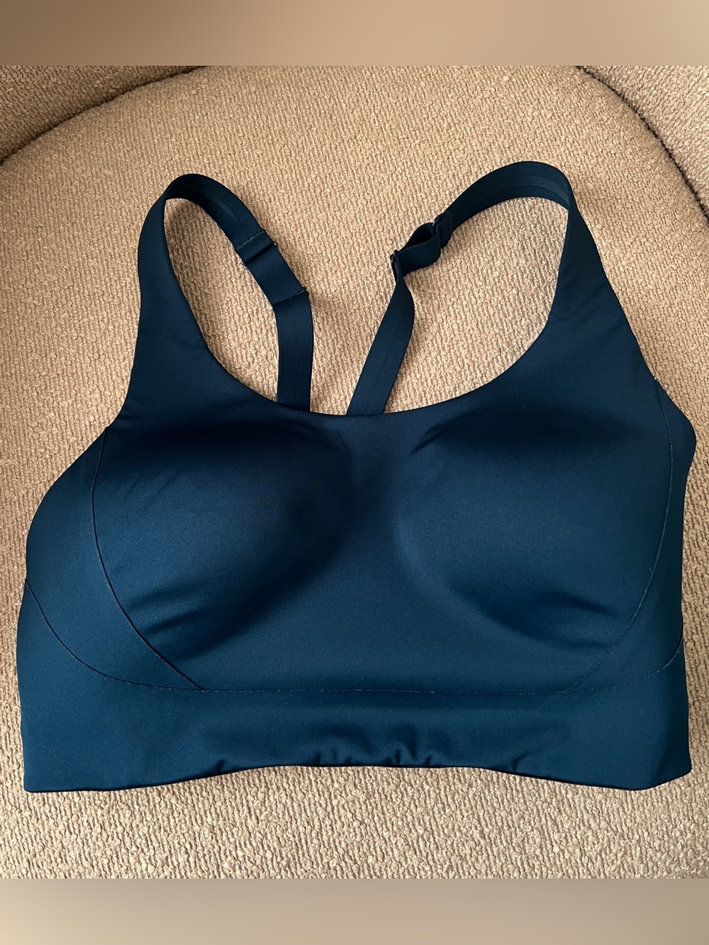 Brooks Sports Bra 34DD Blue High Impact Adjustable Running Workout Activewear